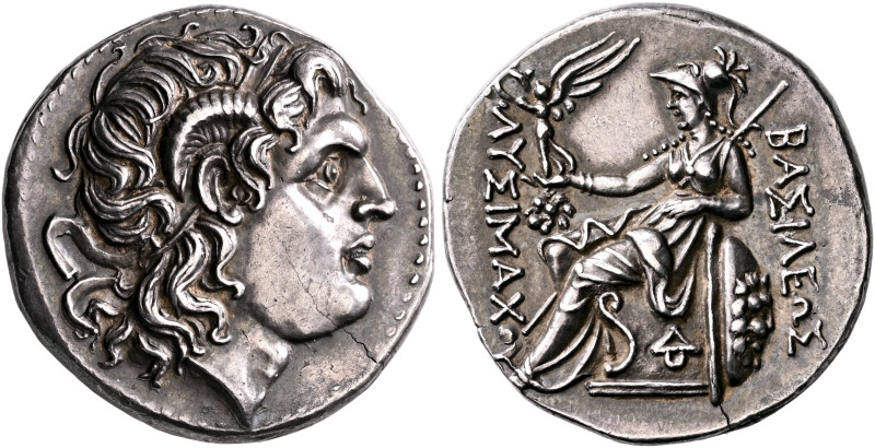 KINGS OF THRACE. Lysimachos, 305-281 BC. Tetradrachm (Silver, 29 mm, 17.18 g, 3 ...