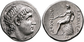SELEUKID KINGS. Antiochos I Soter, 281-261 BC. Tetradrachm (Silver, 26 mm, 16.65 g, 12 h), Smyrna, circa 260s. Diademed head of Antiochos I to right. ...
