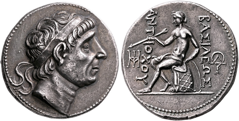 SELEUKID KINGS. Antiochos I Soter, 281-261 BC. Tetradrachm (Silver, 28 mm, 17.11...