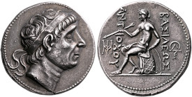 SELEUKID KINGS. Antiochos I Soter, 281-261 BC. Tetradrachm (Silver, 28 mm, 17.11 g, 10 h), Seleukeia on the Tigris. Diademed head of Antiochos I to ri...