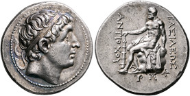 SELEUKID KINGS. Antiochos II Theos, 261-246 BC. Tetradrachm (Silver, 30 mm, 17.15 g, 12 h), Kyme. Diademed head of Antiochos II to right. Rev. BAΣIΛEΩ...