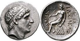SELEUKID KINGS. Antiochos II Theos, 261-246 BC. Tetradrachm (Silver, 29 mm, 16.95 g, 11 h), Alexandria in Aria (Artacoana), 261-circa 255. Diademed he...