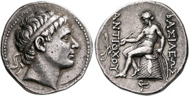 SELEUKID KINGS. Antiochos Hierax, circa 242-227 BC. Tetradrachm (Silver, 29 mm, 16.95 g, 12 h), Teos (?). Diademed head of Antiochos II to right. Rev....