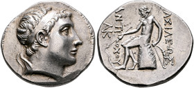 SELEUKID KINGS. Antiochos III ‘the Great’, 222-187 BC. Tetradrachm (Silver, 28 mm, 16.67 g, 12 h), uncertain mint in western Asia Minor, perhaps in Ae...