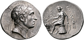 SELEUKID KINGS. Antiochos III ‘the Great’, 222-187 BC. Tetradrachm (Silver, 27 mm, 16.74 g, 6 h), Ekbatana, after 197. Diademed head of Antiochos III ...