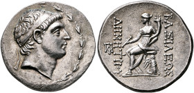 SELEUKID KINGS. Demetrios I Soter, 162-150 BC. Tetradrachm (Silver, 29 mm, 16.78 g, 12 h), uncertain mint 82, probably in Cilicia, circa 162-155/4. Di...