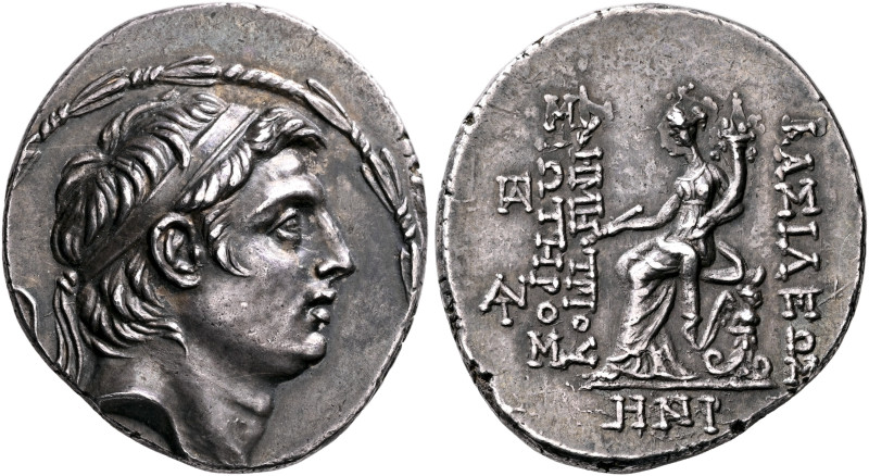 SELEUKID KINGS. Demetrios I Soter, 162-150 BC. Tetradrachm (Silver, 31 mm, 16.62...