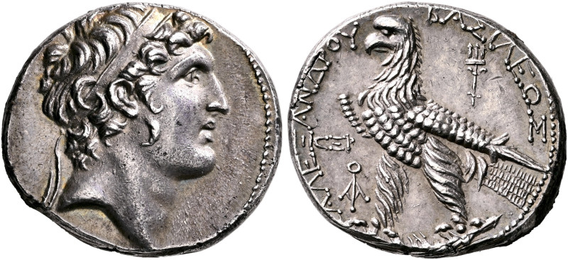 SELEUKID KINGS. Alexander I Balas, 152-145 BC. Tetradrachm (Silver, 26 mm, 14.15...