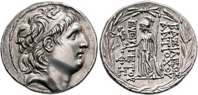 SELEUKID KINGS. Antiochos VII Euergetes (Sidetes), 138-129 BC. Tetradrachm (Silver, 29 mm, 16.86 g, 12 h), Antiochia on the Orontes. Diademed head of ...