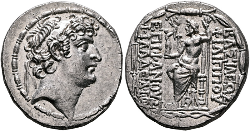 SELEUKID KINGS. Philip I Philadelphos, circa 95/4-76/5 BC. Tetradrachm (Silver, ...