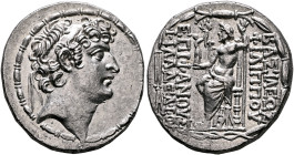 SELEUKID KINGS. Philip I Philadelphos, circa 95/4-76/5 BC. Tetradrachm (Silver, 28 mm, 15.87 g, 11 h), uncertain mint in Cilicia, likely Tarsos, circa...