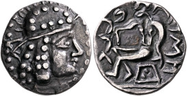 LOCAL ISSUES, Sogdiana. Bukhara. Circa 1st century BC or somewhat later. Tetradrachm (Silver, 27 mm, 9.71 g, 1 h), imitating Euthydemos I of Baktria (...