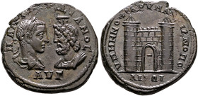 MOESIA INFERIOR. Marcianopolis. Gordian III, 238-244. Pentassarion (Orichalcum, 27 mm, 12.54 g, 1 h), Tullius Menophilus, legatus Augusti pro praetore...