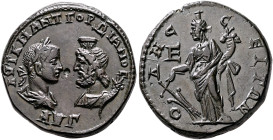 MOESIA INFERIOR. Odessus. Gordian III, 238-244. Pentassarion (Orichalcum, 27 mm, 14.33 g, 12 h). AYT K M ANT ΓOPΔIANOC / AYΓ Laureate, draped and cuir...