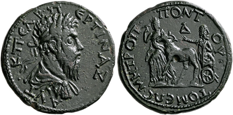 MOESIA INFERIOR. Tomis. Pertinax, 193. Tetrassarion (Bronze, 28 mm, 12.68 g, 8 h...