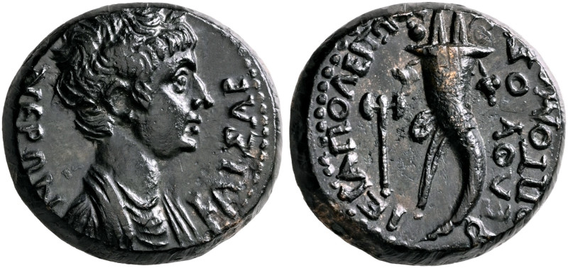 PHRYGIA. Hierapolis. Nero, 54-68. Hemiassarion (Orichalcum, 18 mm, 5.84 g, 12 h)...