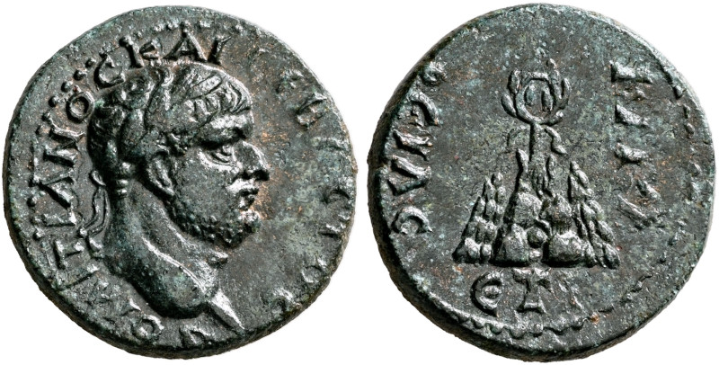 CAPPADOCIA. Caesaraea-Eusebia. Domitian, as Caesar, 69-81. Assarion (Bronze, 20 ...