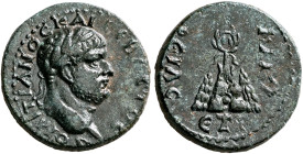 CAPPADOCIA. Caesaraea-Eusebia. Domitian, as Caesar, 69-81. Assarion (Bronze, 20 mm, 5.54 g, 12 h), RY 10 (of Vespasian) = 77/8. ΔΟΜΙΤΙΑΝΟϹ ΚΑΙ ϹЄΒΑϹΤΟ...