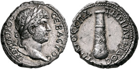 CAPPADOCIA. Caesaraea-Eusebia. Hadrian, 117-138. Didrachm (Silver, 21 mm, 7.24 g, 12 h), circa 128-138. ΑΔΡΙΑΝΟC CЄΒΑCΤΟC Laureate head of Hadrian to ...