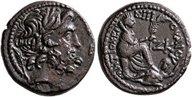 SYRIA, Seleucis and Pieria. Antioch. Pseudo-autonomous issue, time of Augustus, 27 BC-AD 14. Trichalkon (Bronze, 20 mm, 6.61 g, 12 h), P. Quinctilius ...