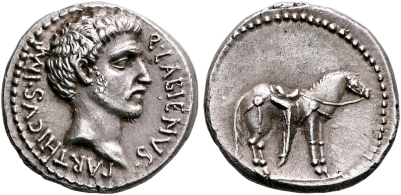 Quintus Labienus Parthicus, 42-39 BC. Denarius (Silver, 17 mm, 3.85 g, 5 h), unc...