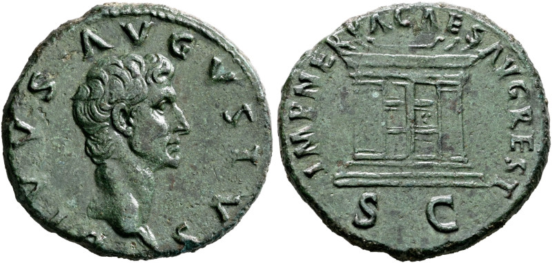 Divus Augustus, died AD 14. As (Copper, 28 mm, 11.13 g, 6 h), Rome, struck under...