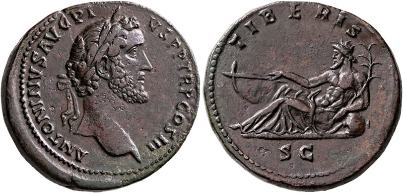 Antoninus Pius, 138-161. Sestertius (Orichalcum, 34 mm, 26.48 g, 12 h), Rome, 14...