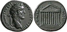 Antoninus Pius, 138-161. Dupondius (Orichalcum, 26 mm, 10.53 g, 12 h), Rome, 141. ANTONINVS AVG PIVS P P TR P COS III Radiate head of Antoninus Pius t...
