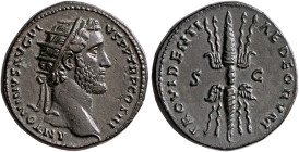 Antoninus Pius, 138-161. Dupondius (Orichalcum, 27 mm, 13.91 g, 12 h), Rome, 142. ANTONINVS AVG PIVS P P TR P COS III Radiate head of Antoninus Pius t...