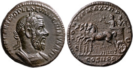 Macrinus, 217-218. As (Copper, 25 mm, 10.93 g, 11 h), Rome, summer 217-early 218. IMP CAES M OPEL SEV MACRINVS AVG Laureate and cuirassed bust of Macr...
