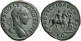 Severus Alexander, 222-235. Sestertius (Orichalcum, 30 mm, 17.87 g, 12 h), Rome, 231. IMP SEV ALEXANDER AVG Laureate head of Severus Alexander to righ...