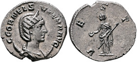 Cornelia Supera, Augusta, 253. Antoninianus (Silver, 22 mm, 3.16 g, 6 h), Rome. C CORNEL SVPERA AVG Diademed and draped bust of Cornelia Supera set to...