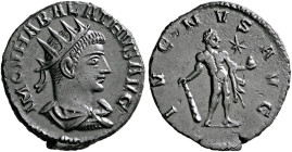 Vabalathus, usurper, 268-272. Antoninianus (Bronze, 20 mm, 3.64 g, 12 h), Antiochia, March-May 272. IM C VHABALATHVS AVG Radiate, draped and cuirassed...