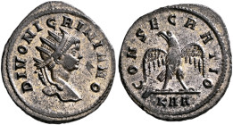 Divus Nigrinian, died circa 284. Antoninianus (Silvered bronze, 23 mm, 3.55 g, 11 h), Rome, 284-285. DIVO NIGRINIANO Radiate head of Divus Nigrinian t...