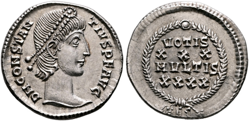 Constantius II, 337-361. Siliqua (Silver, 20 mm, 3.09 g, 11 h), Thessalonica, 35...
