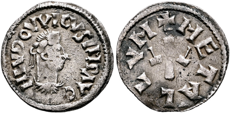 CAROLINGIANS. Louis 'le Pieux' (the Pious), as Emperor Louis I, 814-840. Denier ...