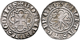 CRUSADERS. County of Tripoli. Bohémond VI, 1251-1275. Gros (Silver, 24 mm, 3.95 g, 8 h), Tripolis (Tripoli), circa 1268-1275. ✠ BOЄMVNDVS⁝COMЄS Cross ...