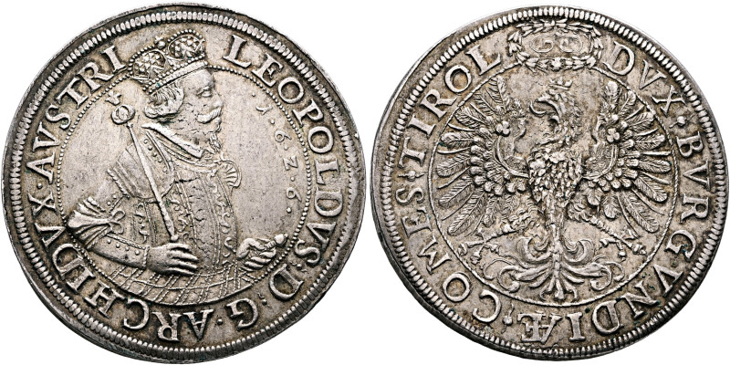 AUSTRIA. Holy Roman Empire. Leopold V, Archduke, 1619-1632. Doppeltaler 1626 (Si...