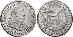 AUSTRIA. Holy Roman Empire. Ferdinand II, Emperor, 1619-1637. Taler 1636 (Silver, 43 mm, 28.62 g, 12 h), Graz. FERDINANDVS•II•D•G•ROM•IMP•S•A•G•H•BO•R...