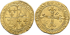 FRANCE, Royal. François I le Père et Restaurateur des Lettres (the Father and Restorer of Letters), 1515-1547. Écu d'or au soleil du Dauphiné (Gold, 2...