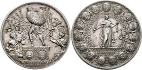 GERMANY. Bayern. Kurfürstentum. Maximilian II Emanuel, 1679-1726. Medal 1704 (Silver, 43 mm, 29.46 g, 12 h), on his defeat and flight after the Battle...