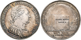 GERMANY. Bayern. Königreich. Maximilian I (IV) Joseph, 1799-1825. Taler 1818 Pattern (Silver, 40 mm, 28.00 g, 12 h), variety with plain edge and 'SAEC...