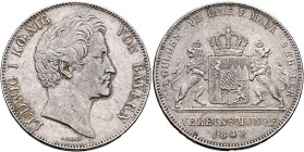 GERMANY. Bayern. Königreich. Ludwig I, 1825-1848.. Doppeltaler 1848 (Silver, 41 mm, 37.17 g, 12 h), München (Munich). LUDWIG I KOENIG - VON BAYERN Hea...