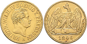 GERMANY. Brandenburg-Preußen. Königreich. Friedrich Wilhelm IV, 1840-1861. 2 Friedrichs d'or 1846 A (Gold, 25 mm, 13.39 g, 12 h), Berlin. FRIEDR.WILH....