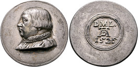 GERMANY. Nürnberg, Stadt. Medal 1526 (Silver, 41 mm, 30.65 g, 12 h), but from circa 1550-1590. On an unknown person, interpreted as Martin Luther (148...