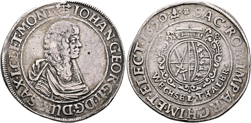 GERMANY. Sachsen-Albertinische Linie. Kurfürstentum. Johann Georg II, 1656-1680....