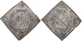 GERMANY. Sachsen-Albertinische Linie. Kurfürstentum. Johann Georg IV, 1691-1694. Talerklippe 1693 (Silver, 39x38 mm, 25.66 g, 12 h), on his reception ...