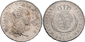 GERMANY. Sachsen-Albertinische Linie. Königreich. Friedrich August I, 1806-1827. Taler 1813 (Silver, 40 mm, 28.11 g, 12 h), Dresden SGH (mint master S...