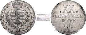 GERMANY. Sachsen-Ernestinische Linie. Sachsen-Weimar-Eisenach. Carl August, 1775-1828. Halbtaler 1813 (Silver, 31 mm, 13.95 g, 12 h), Eisenach LS (min...
