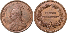 GERMANY. Kaiserreich. Deutsch-Ostafrika (German East Africa) Wilhelm II, 1888-1918. Pattern Medal (Bronze, 38 mm, 24.46 g, 12 h), pattern of the First...